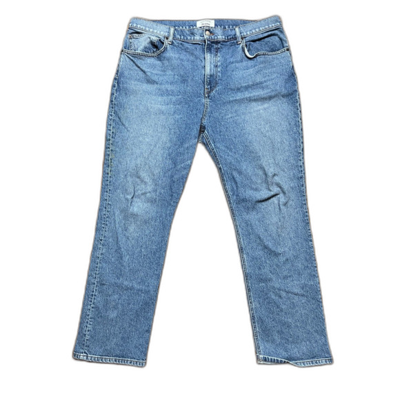 REFORMATION Blue Liza High Rise Straight Leg Denim Jeans  Women's Plus Size 38 - Picture 2 of 10